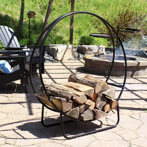 Outdoor firewood rack - firewood,