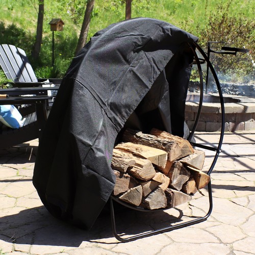 Outdoor firewood rack with - rack,